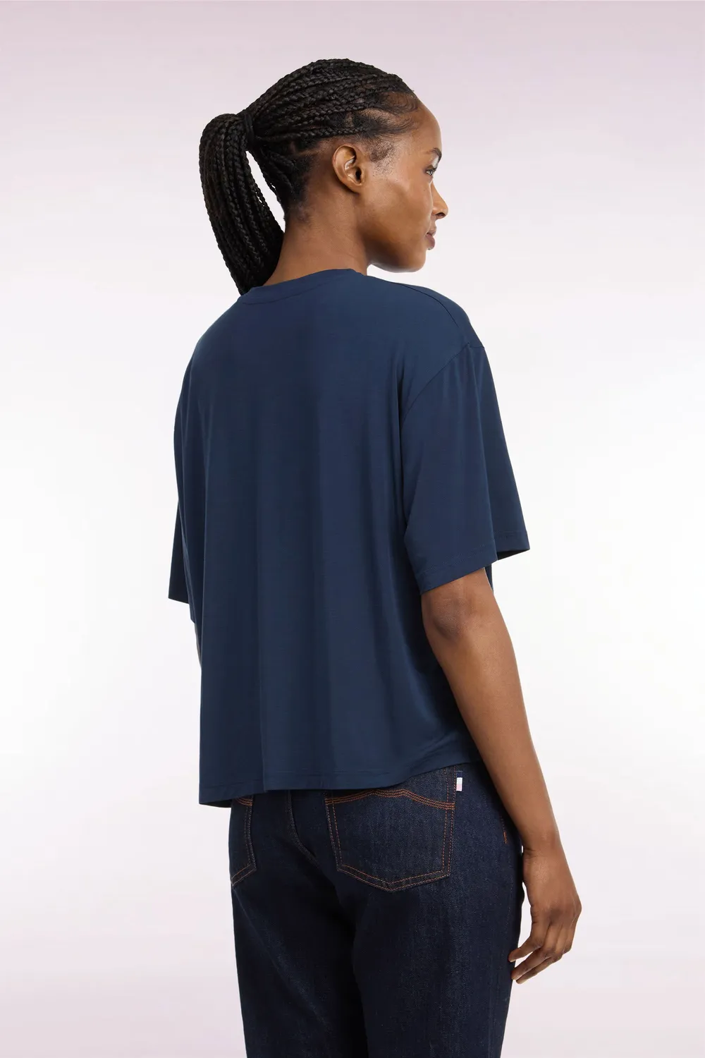 Eden Park Club Classique t-shirt femme marine modal stretch
