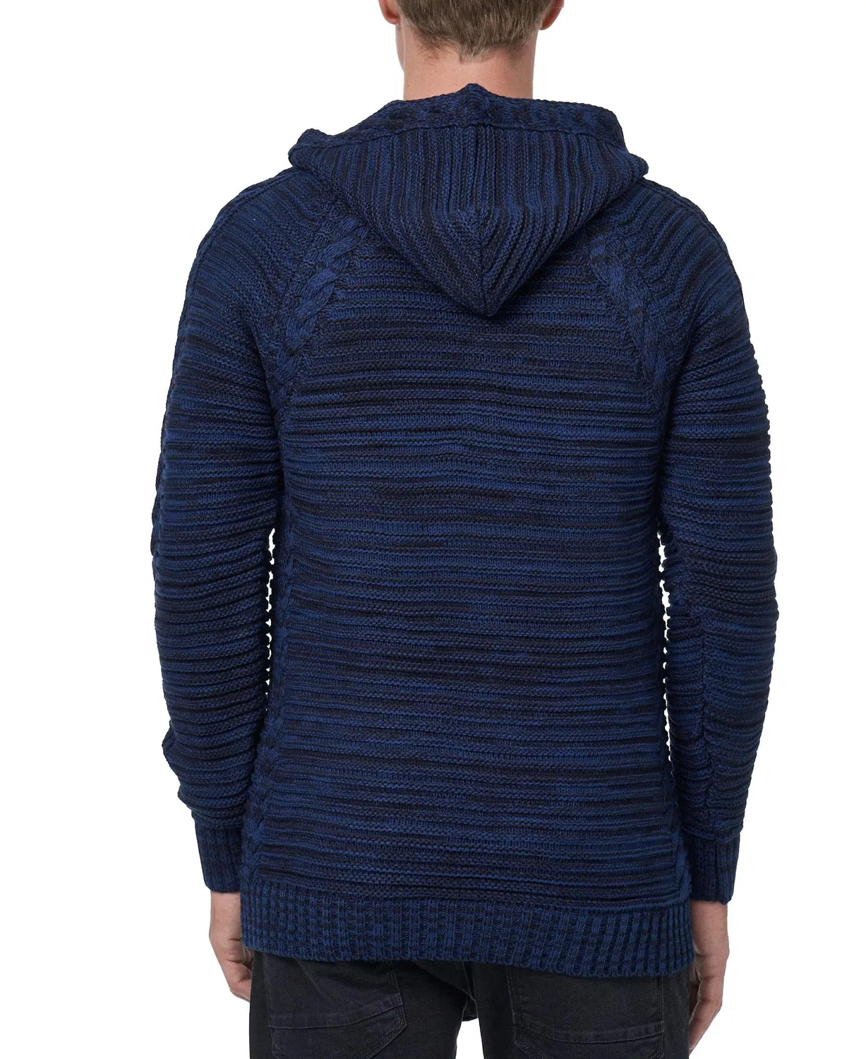 Subliminal Mode BX290 pull homme capuche noir grosse maille