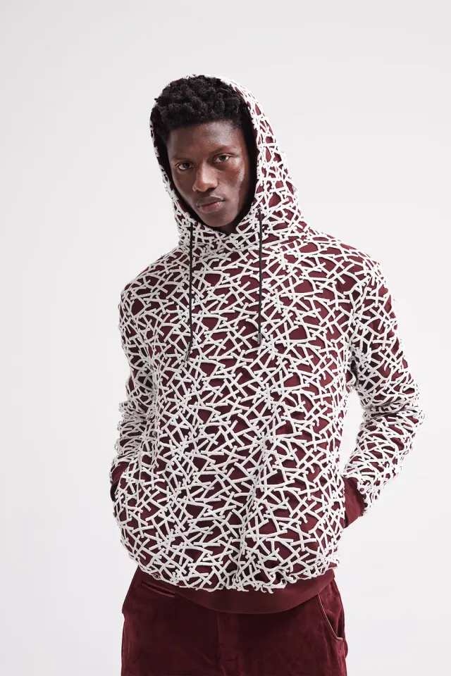 French Deal Spider hoodie coton guipure