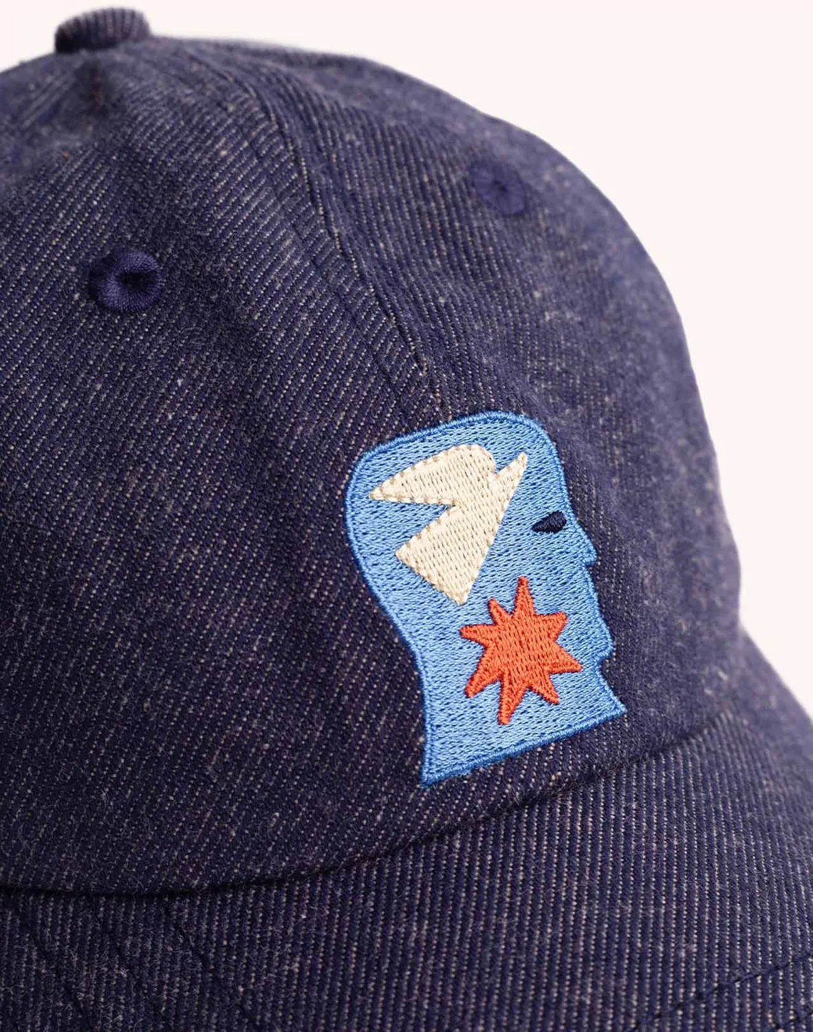 OLOW Six Panel Free Mind casquette denim bleu