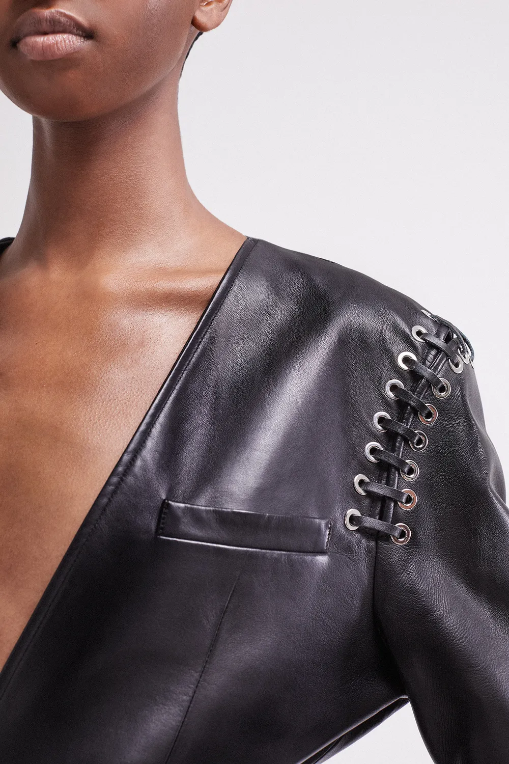 French Deal Edifice veste cuir agneau plongé