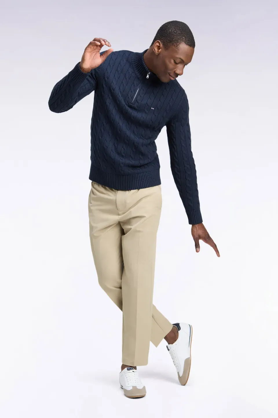 Eden Park Legend pantalon nylon stretch beige Modern