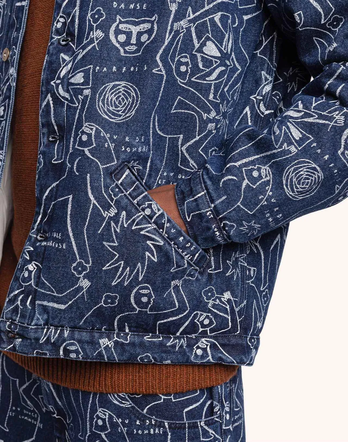 Olow Akka Life Dance veste denim bleu homme