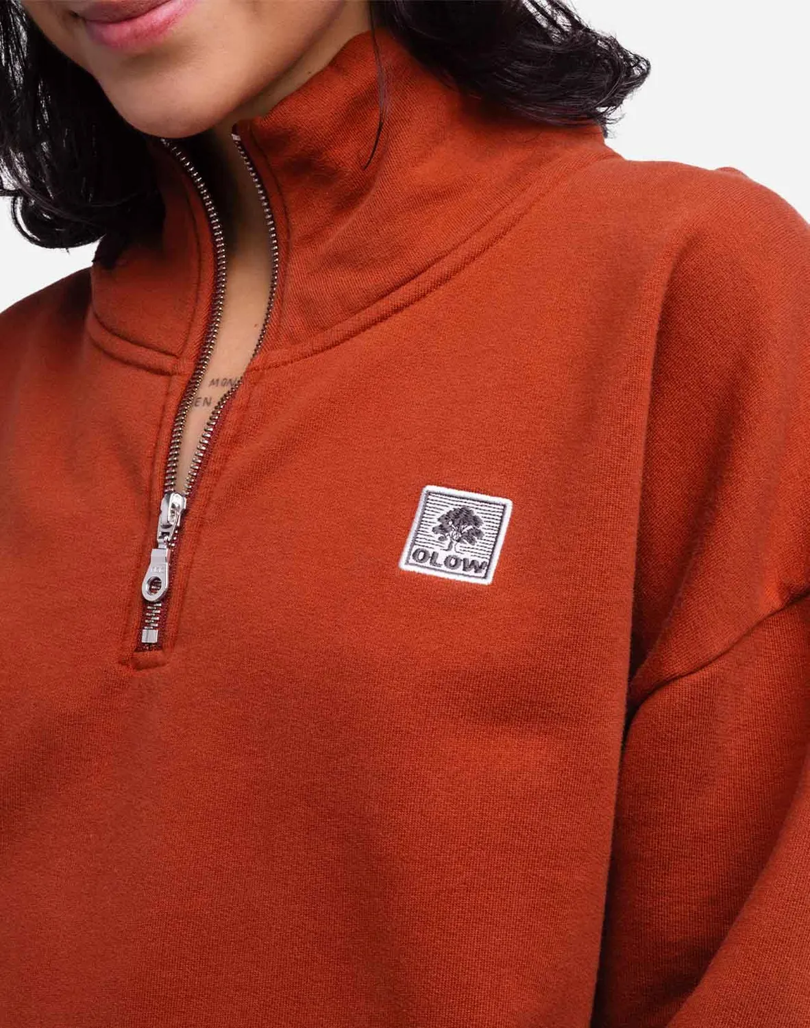 Olow Bernex sweat rouille oversize coton
