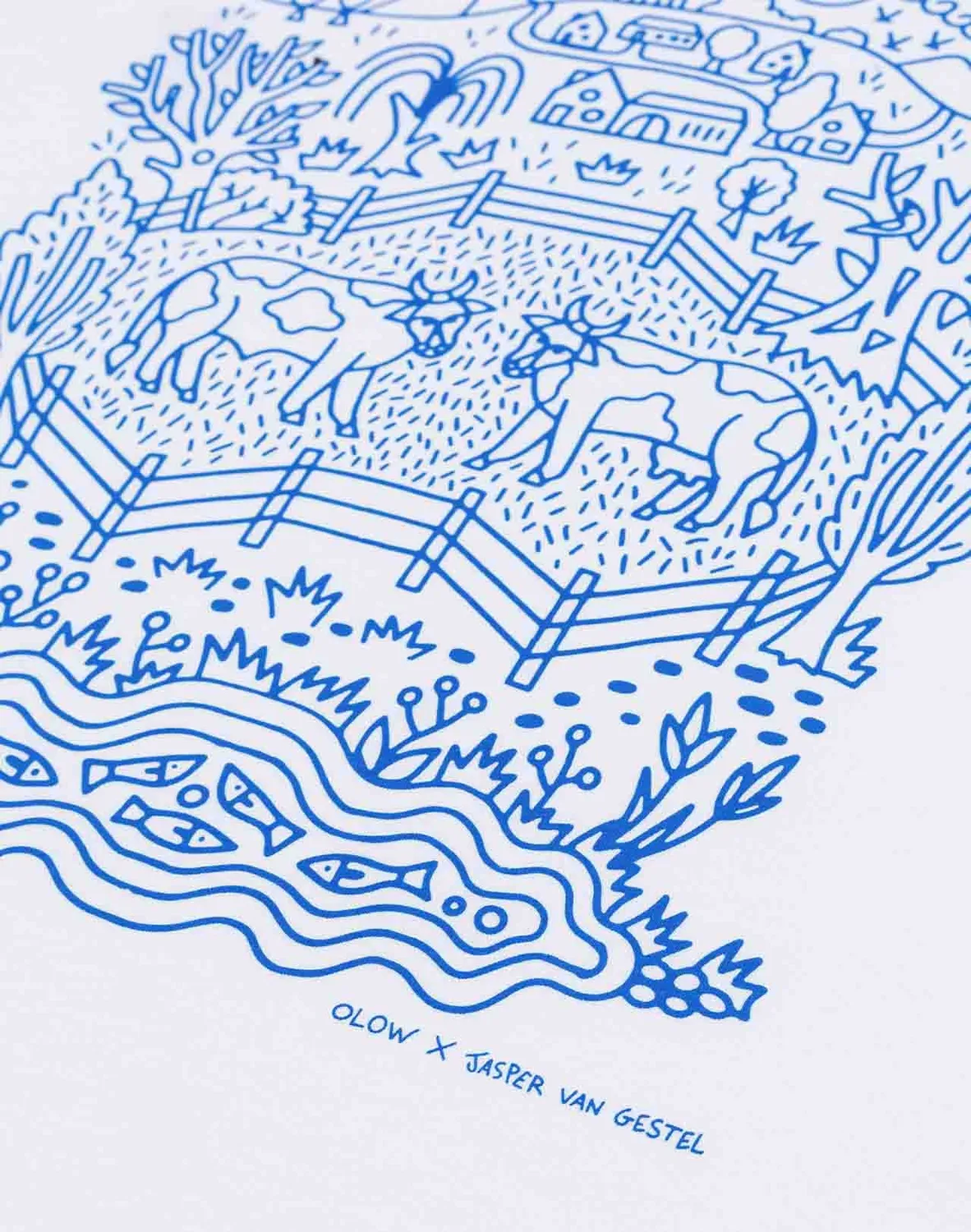 OLOW Campana t-shirt ample écru brodé