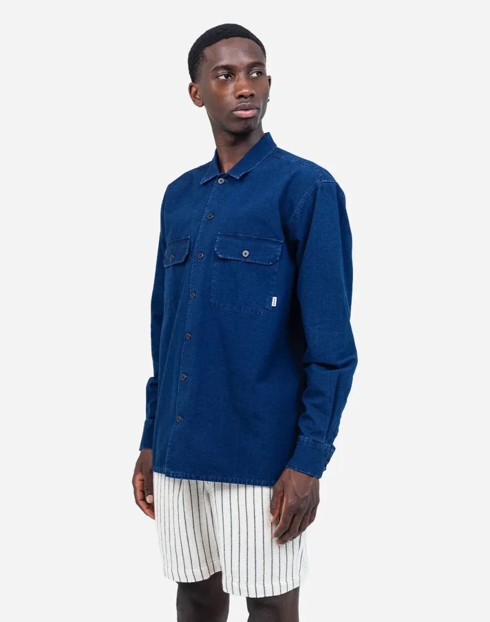 Olow Decré chemise denim bleu ripstop workwear