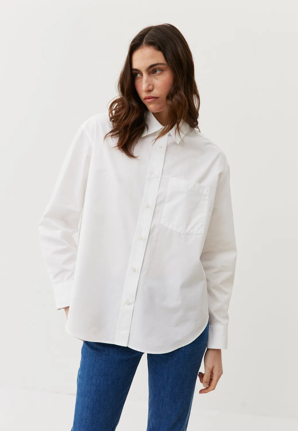 Loom chemise oversize chemise popeline coton bio blanc