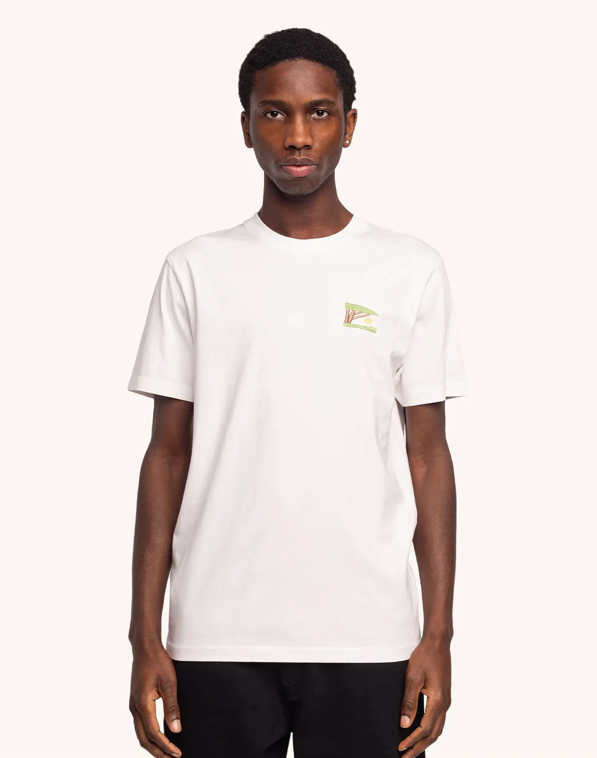 Olow Sunset T-shirt écru brodé coton bio