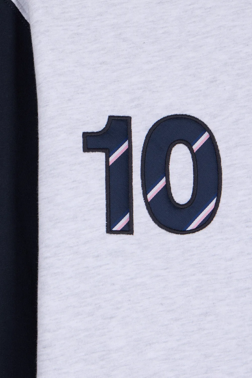Eden Park t-shirt manches longues bicolore gris coton homme