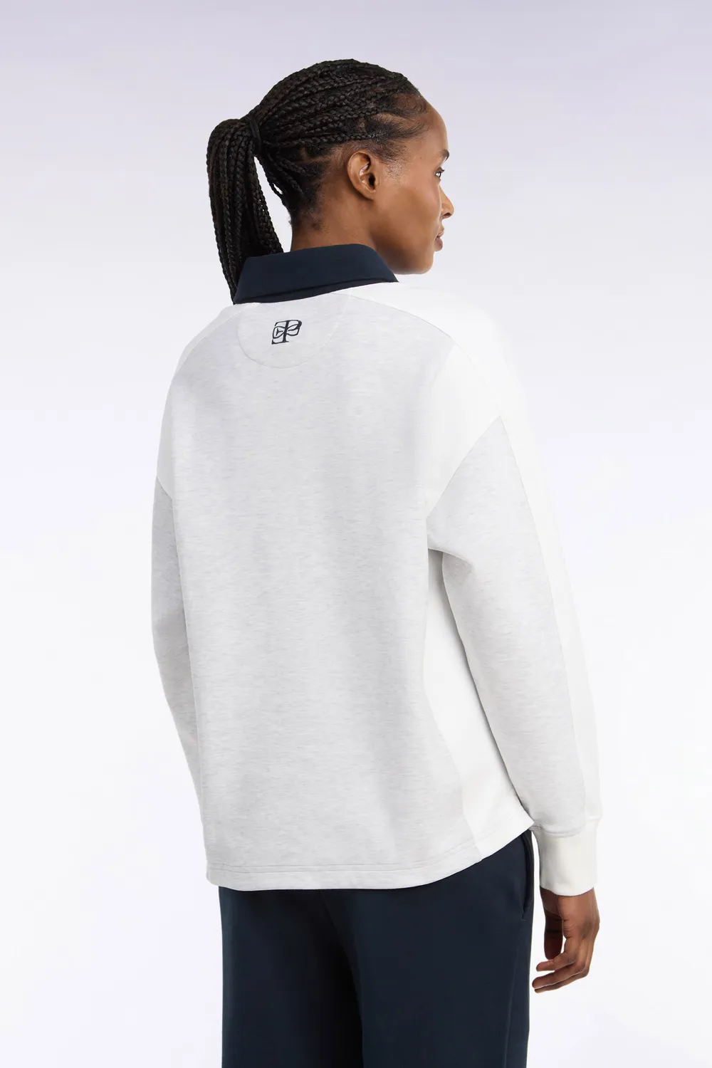 Eden Park Rugby Heritage H26MAISW0040 sweatshirt gris col maillot