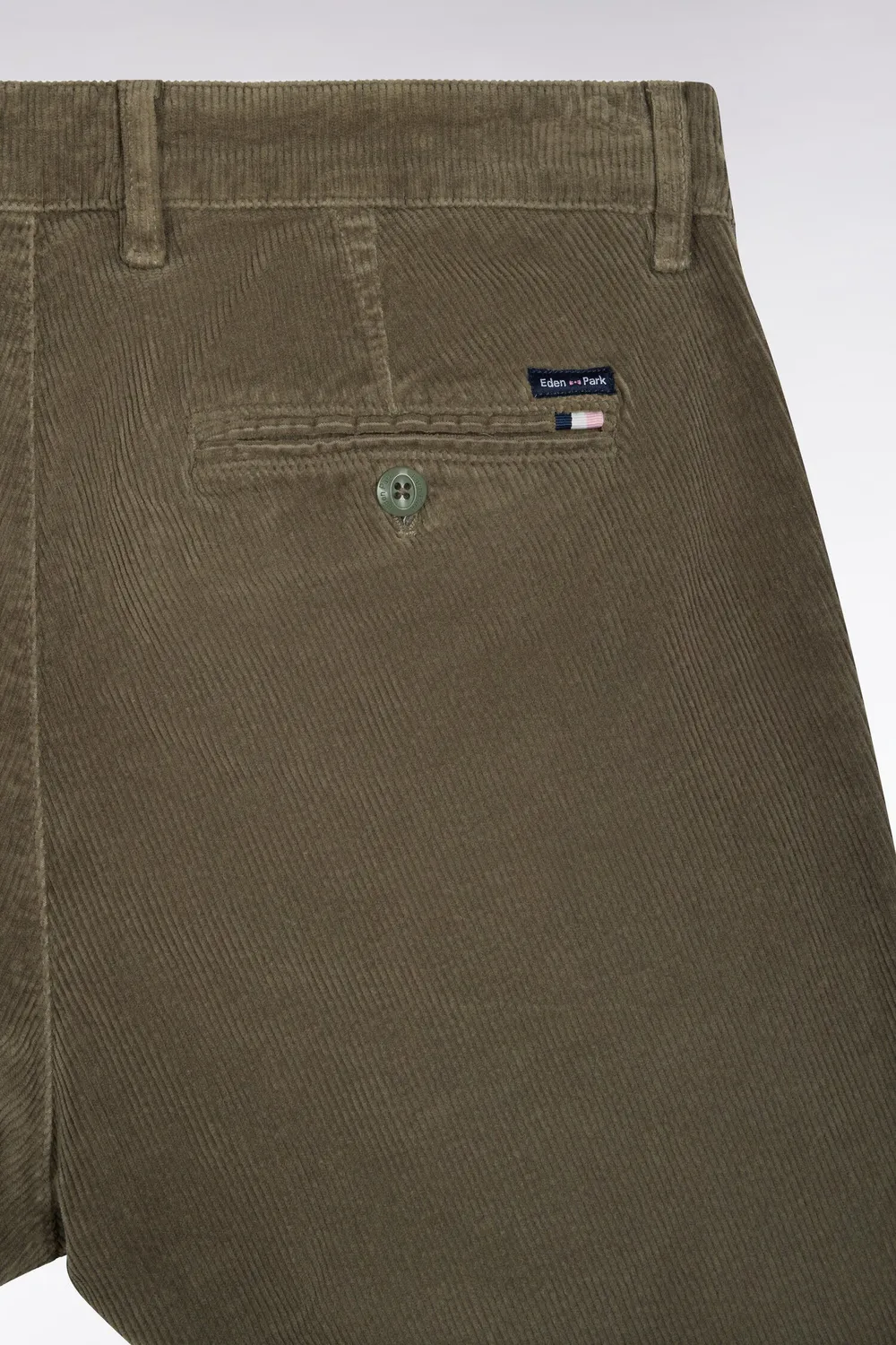 Eden Park Legend chino velours côtelé kaki Regular