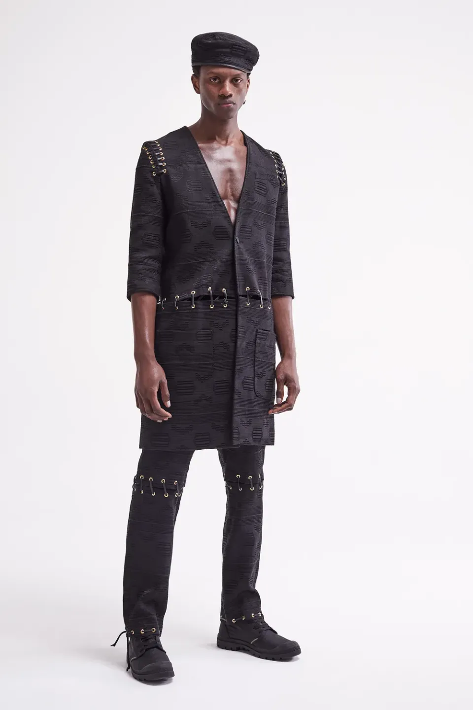 French Deal Osei pantalon pagne coton œillets