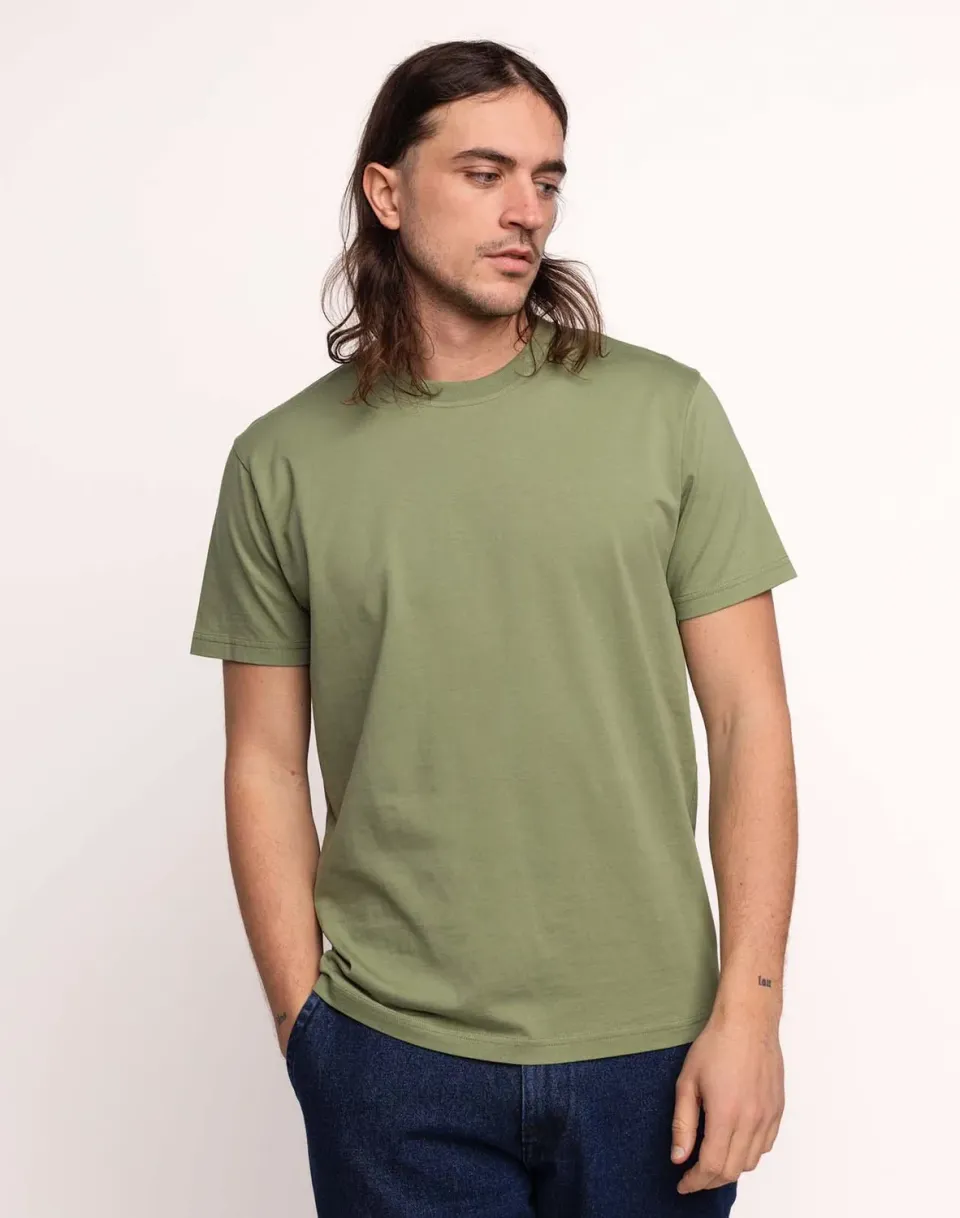 OLOW Basico t-shirt vert sauge coton bio