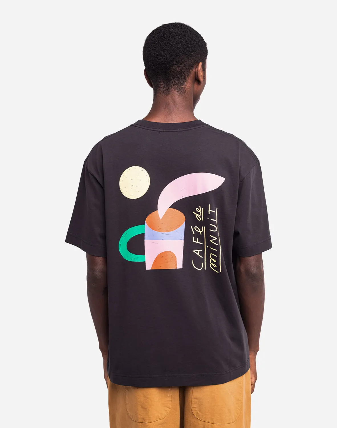 OLOW Café de minuit t-shirt noir coton bio ample