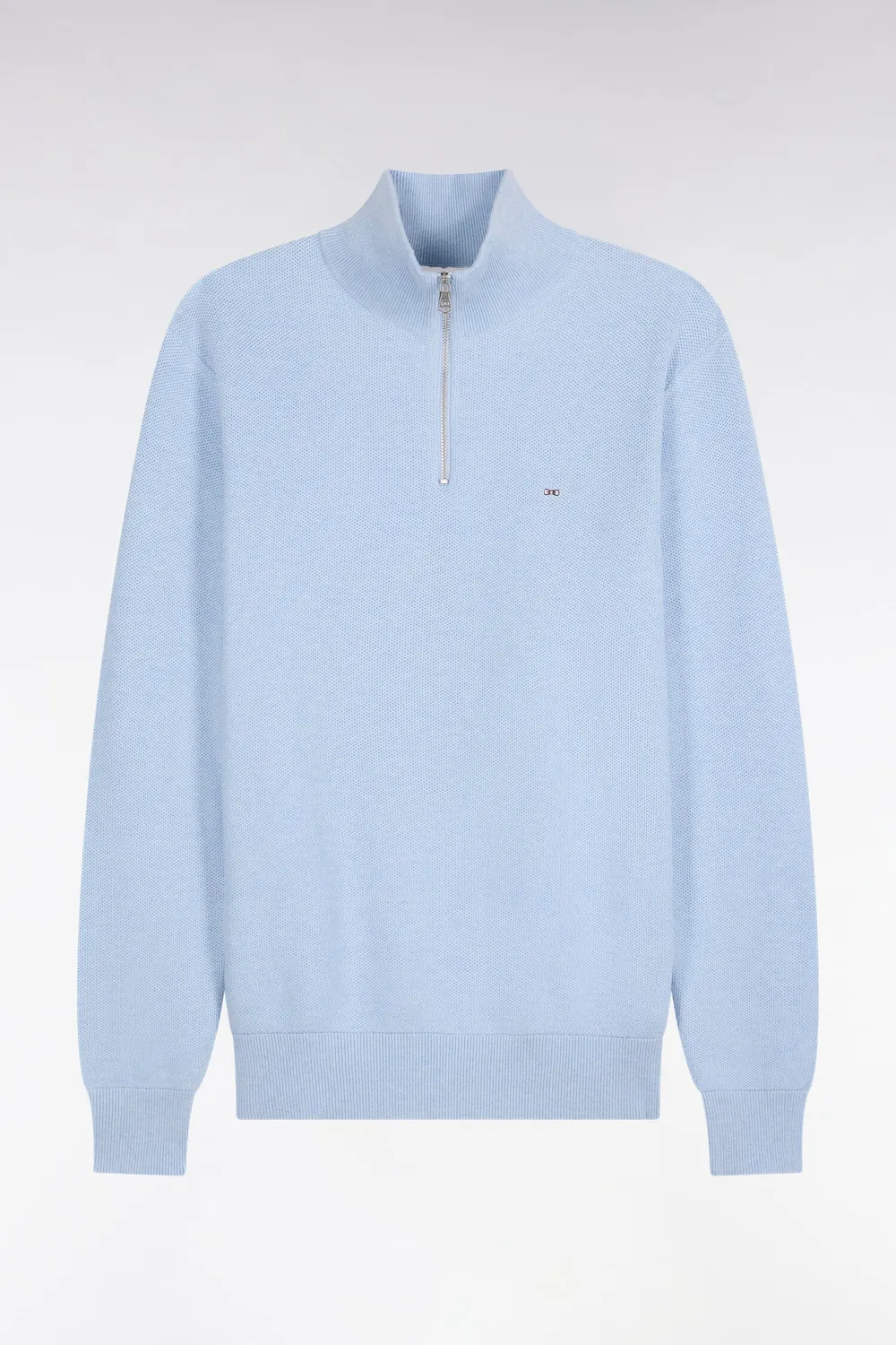 Eden Park pull col camionneur bleu ciel coton homme