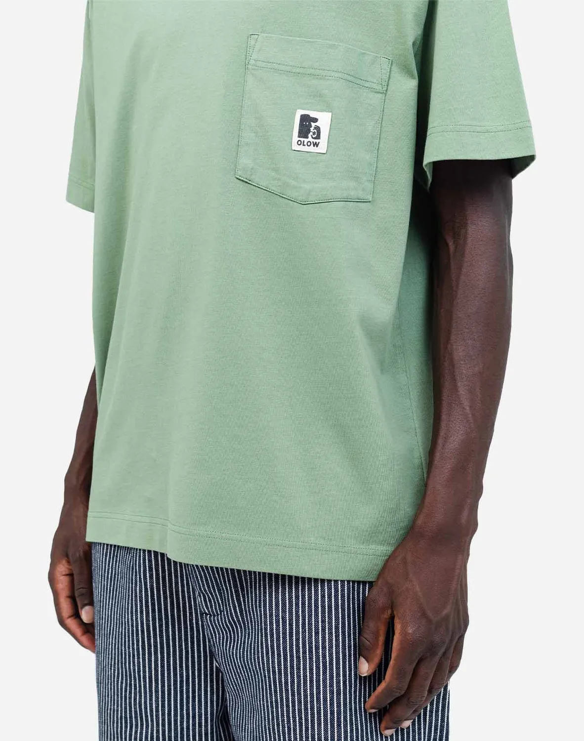 Olow Japo t-shirt vert sauge ample coton bio