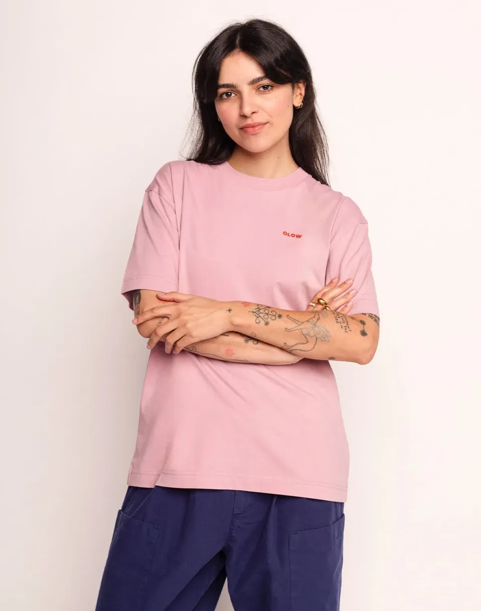 Olow Creative Studio t-shirt rose lila coton bio