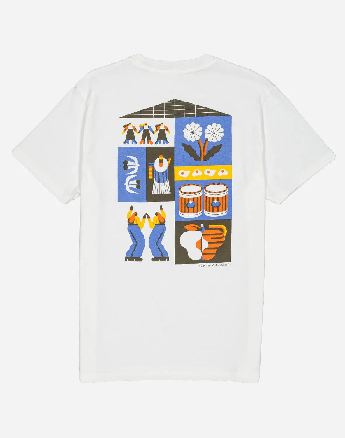 OLOW Life t-shirt écru coton bio imprimé