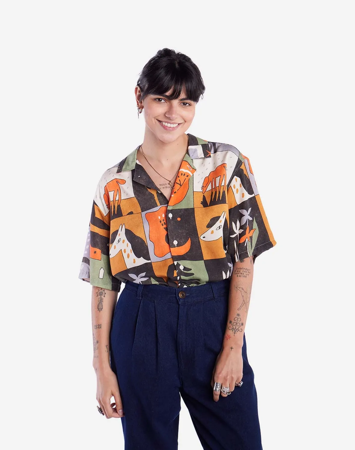 OLOW Aloha Skane chemisette multicolore tencel