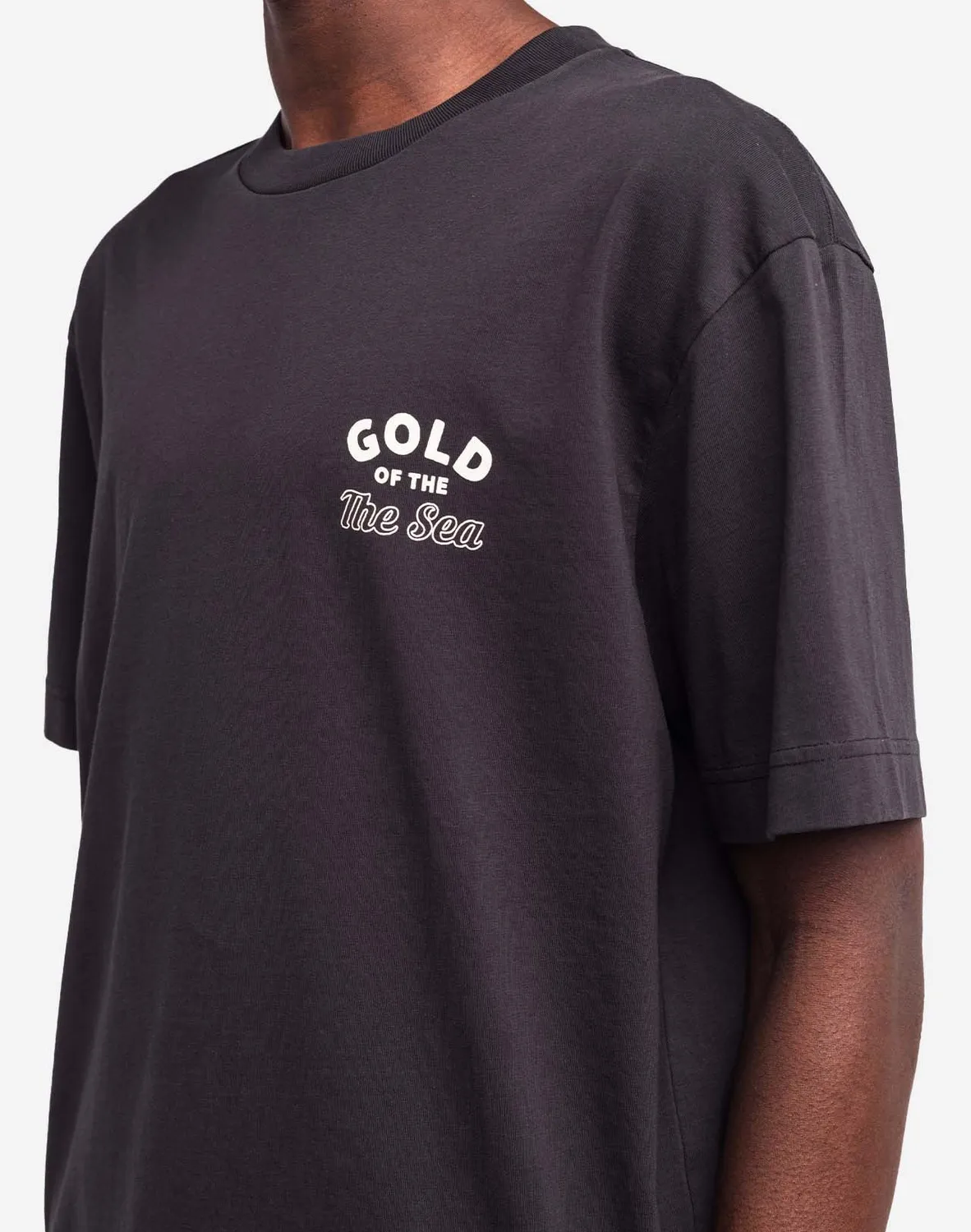 Olow Gold t-shirt ample noir carbone coton bio