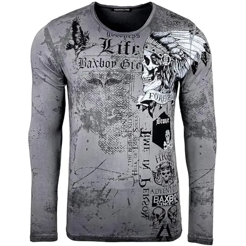 Subliminal Mode BX708 t-shirt homme col rond coton délavé
