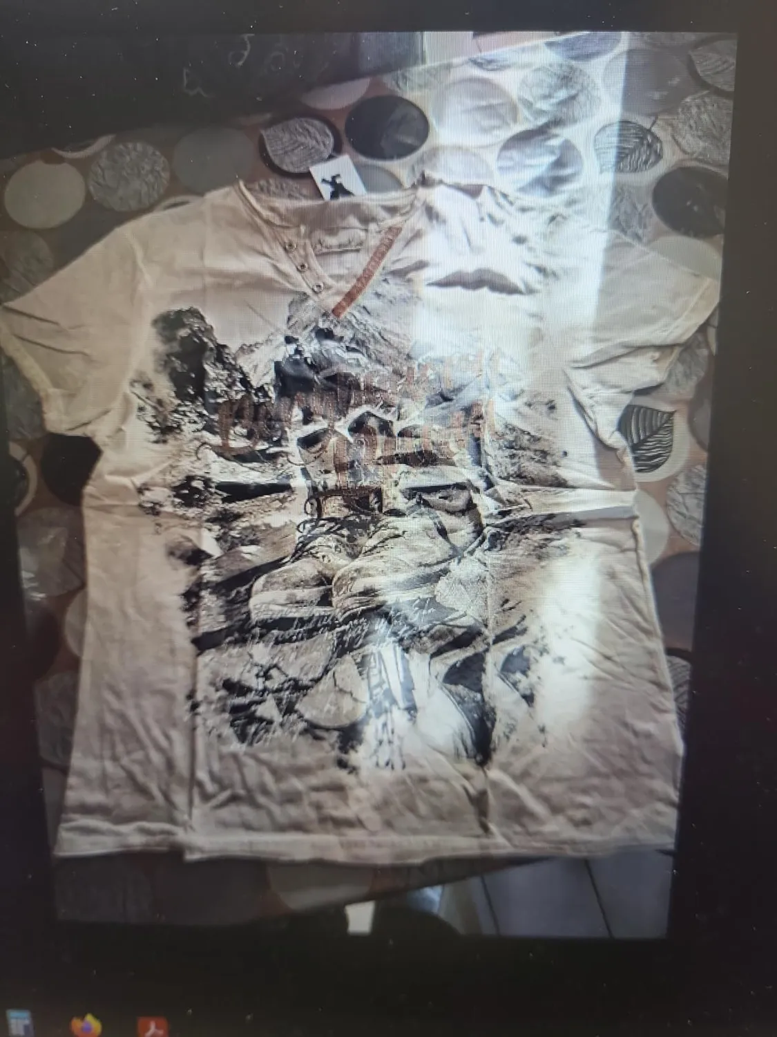 Subliminal Mode BX129 t-shirt homme taille S montagne délavé
