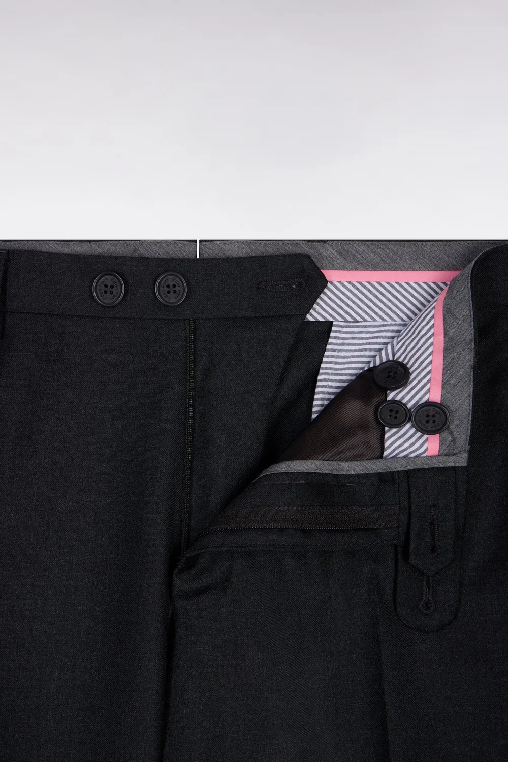 Eden Park pantalon slim homme laine gris foncé plis cassés