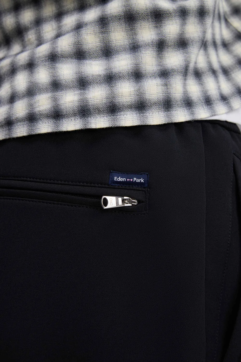 Eden Park pantalon noir nylon stretch Modern homme