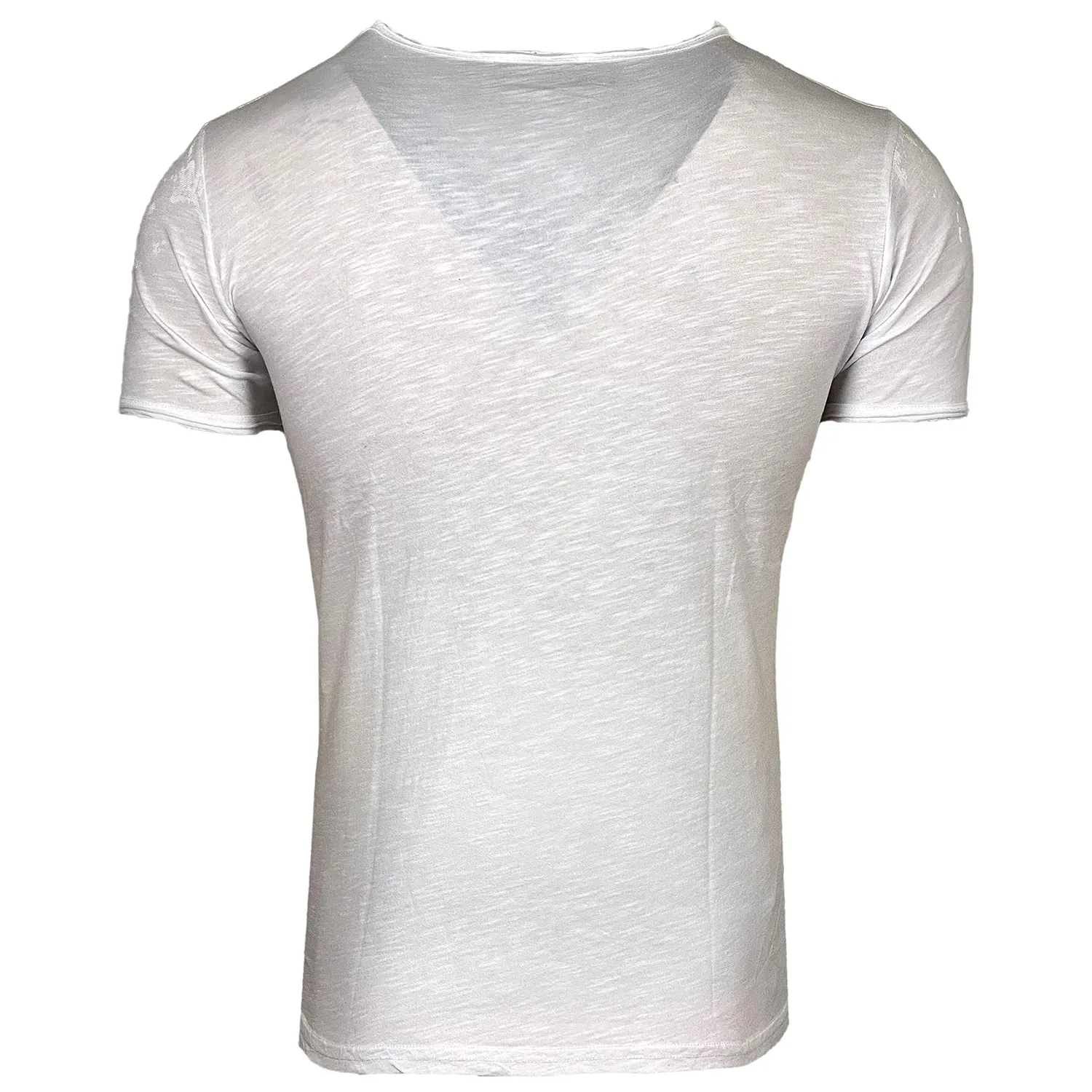 Subliminal Mode BX300 t-shirt col V blanc S délavé