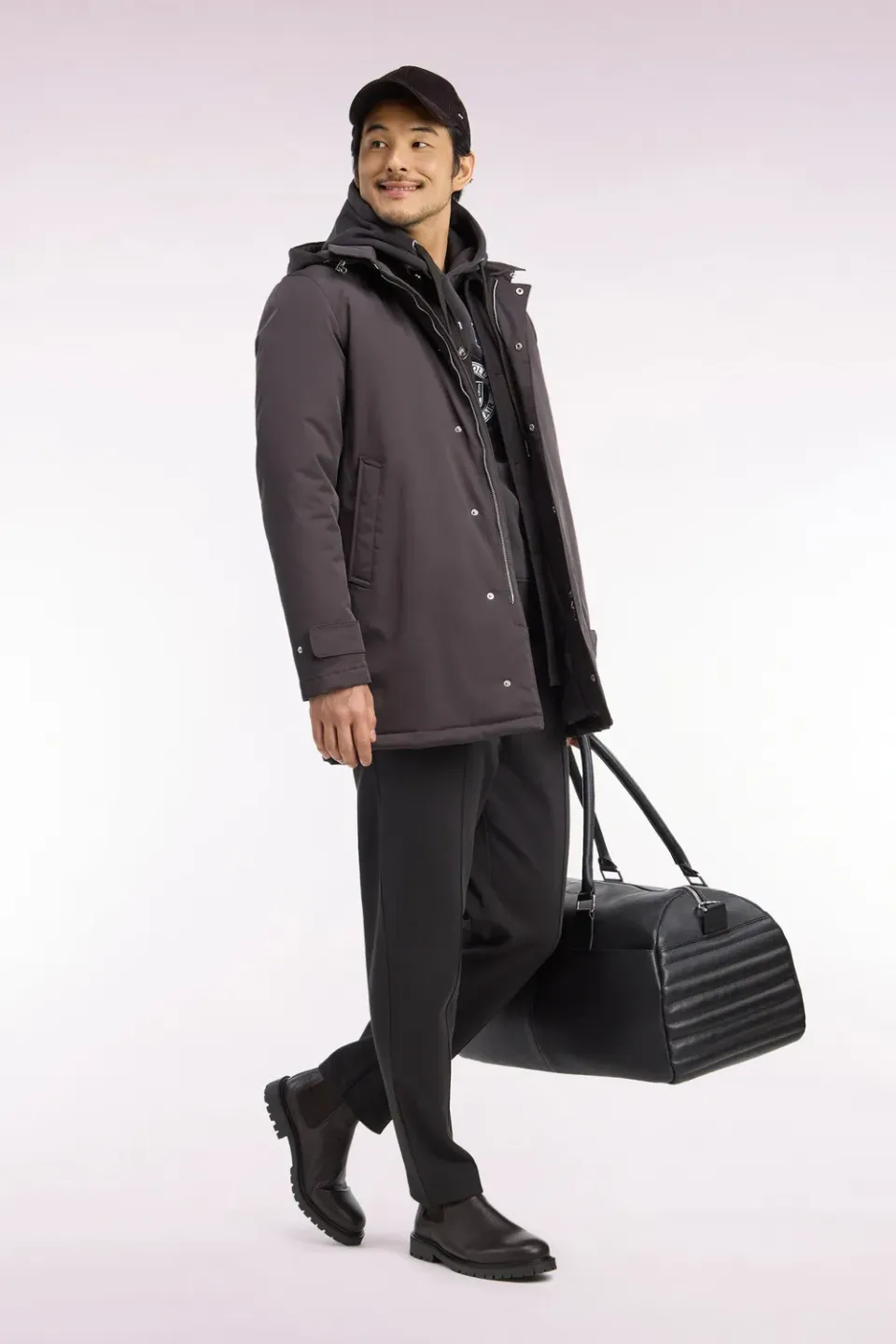 Eden Park Club Classique imperméable nylon marron capuche