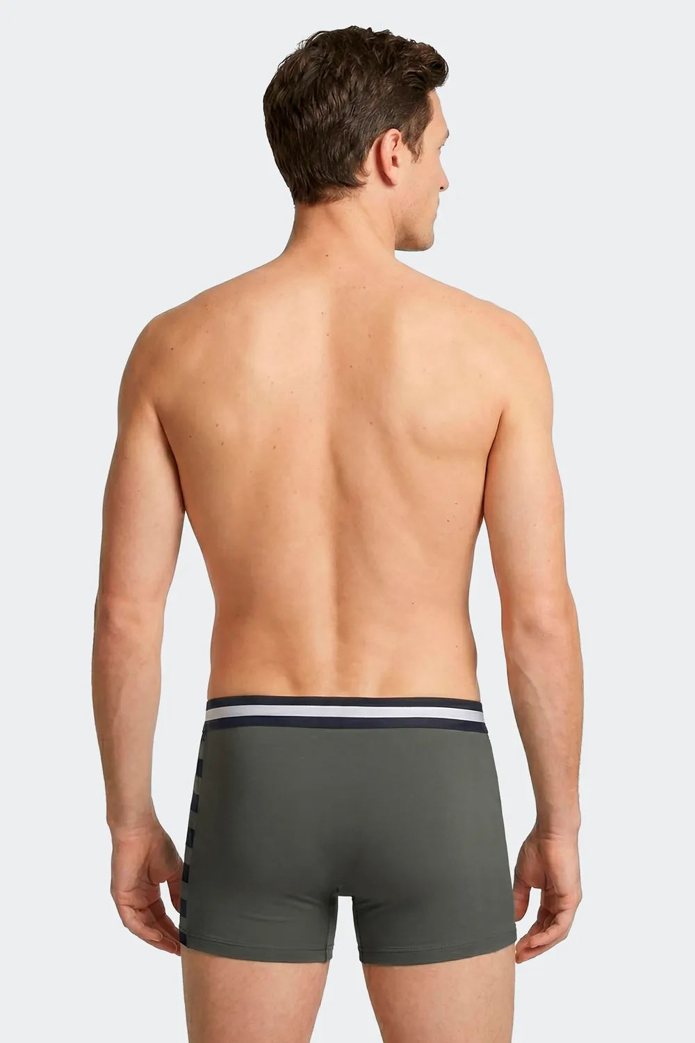 Eden Park lot 2 boxers stretch marine kaki coton