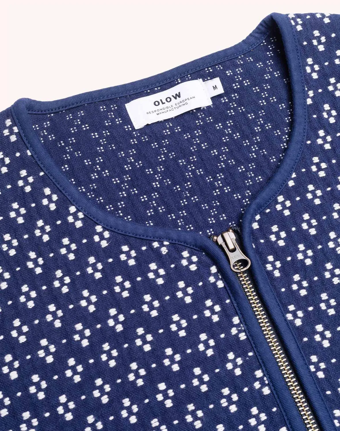 OLOW Yama Bleu Marine veste jacquard recyclé