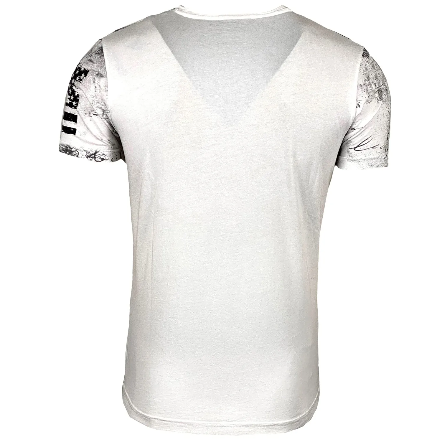 Subliminal Mode BX08 t-shirt homme coton bleu imprimé U.S.