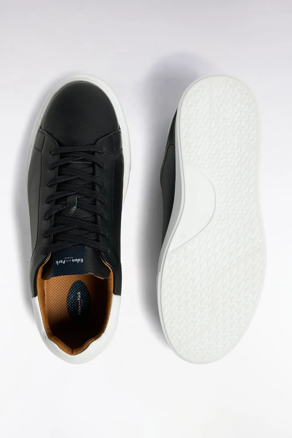 Eden Park Legend Rugby baskets noir cuir grainé homme