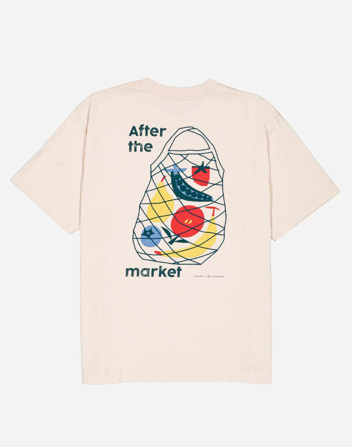 OLOW Meshbag t-shirt ample crème coton bio