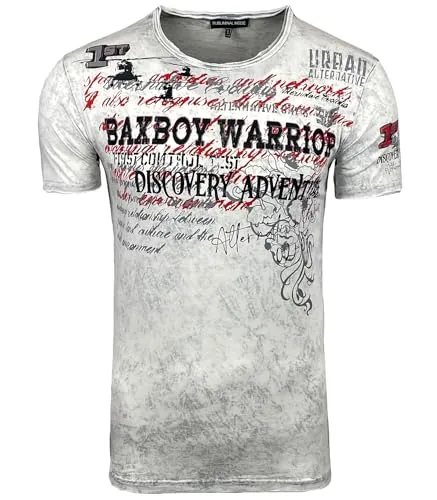 Subliminal Mode BX118 t-shirt homme blanc coton délavé