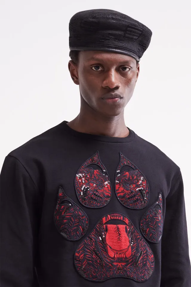 French Deal Kodjia béret pagne Baoulé noir coton