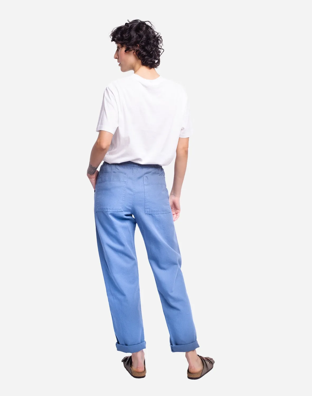 Olow Hatha pantalon bleu cobalt coton bio
