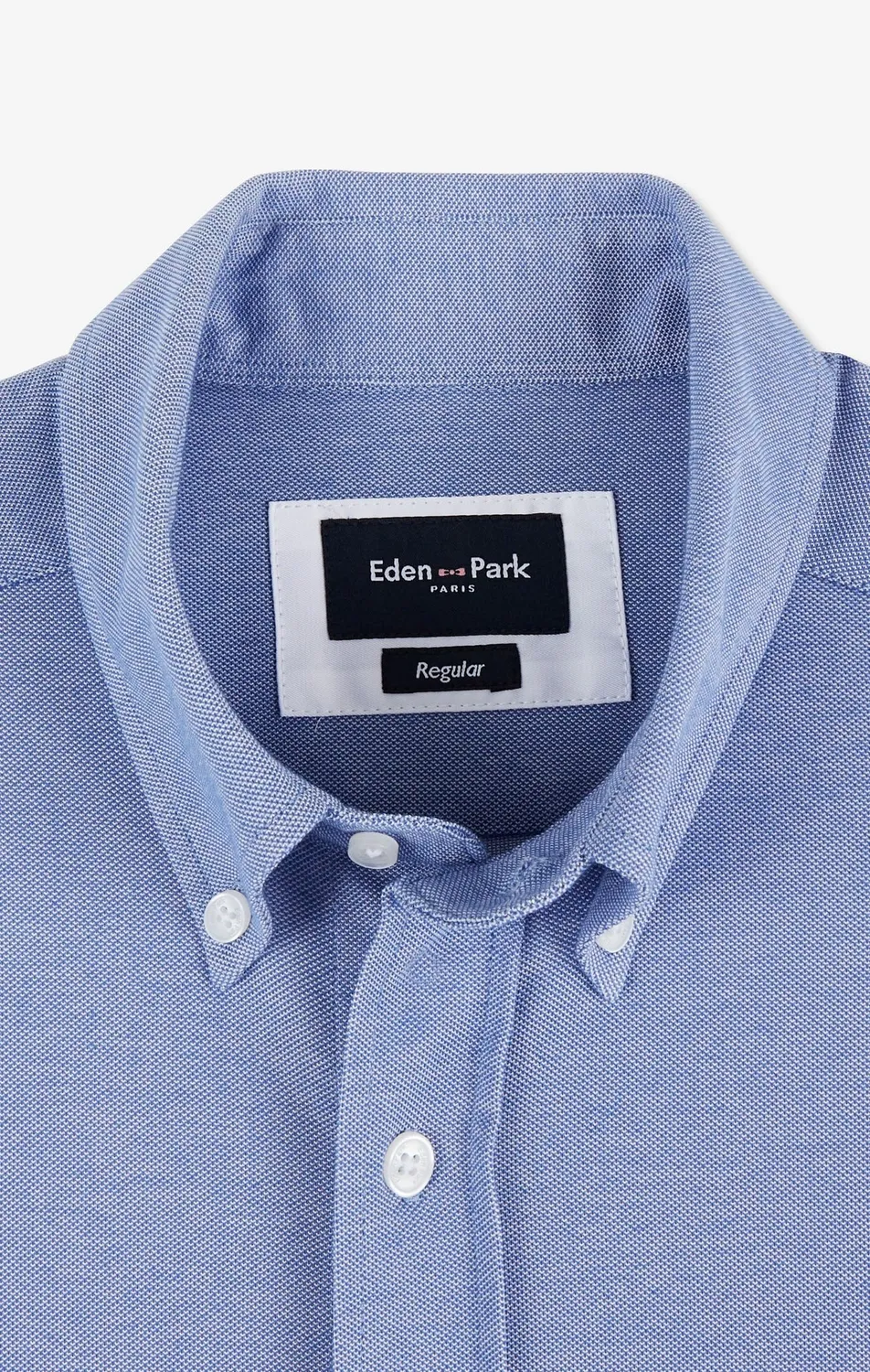 Eden Park PPSHICHE0018 chemise slim bleu pinpoint