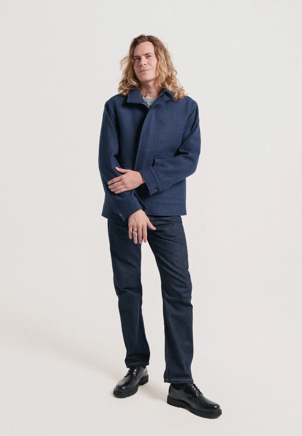 Loom Le blouson en laine blouson gris laine