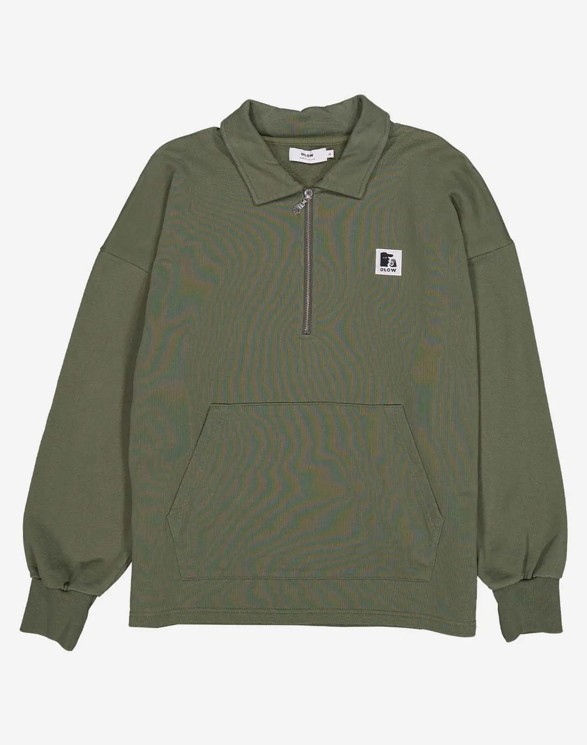 OLOW Manso sweat zippé vert olive coton bio