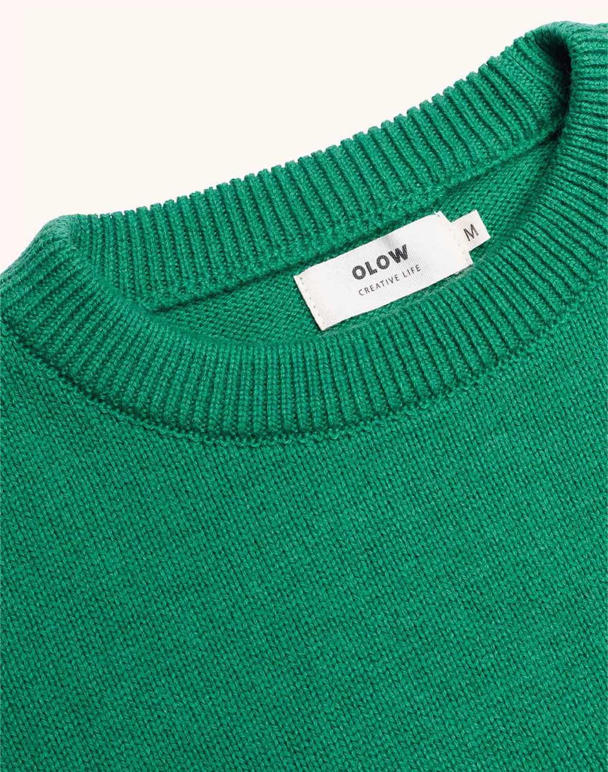 Olow Imeji pull vert mérinos coupe ample