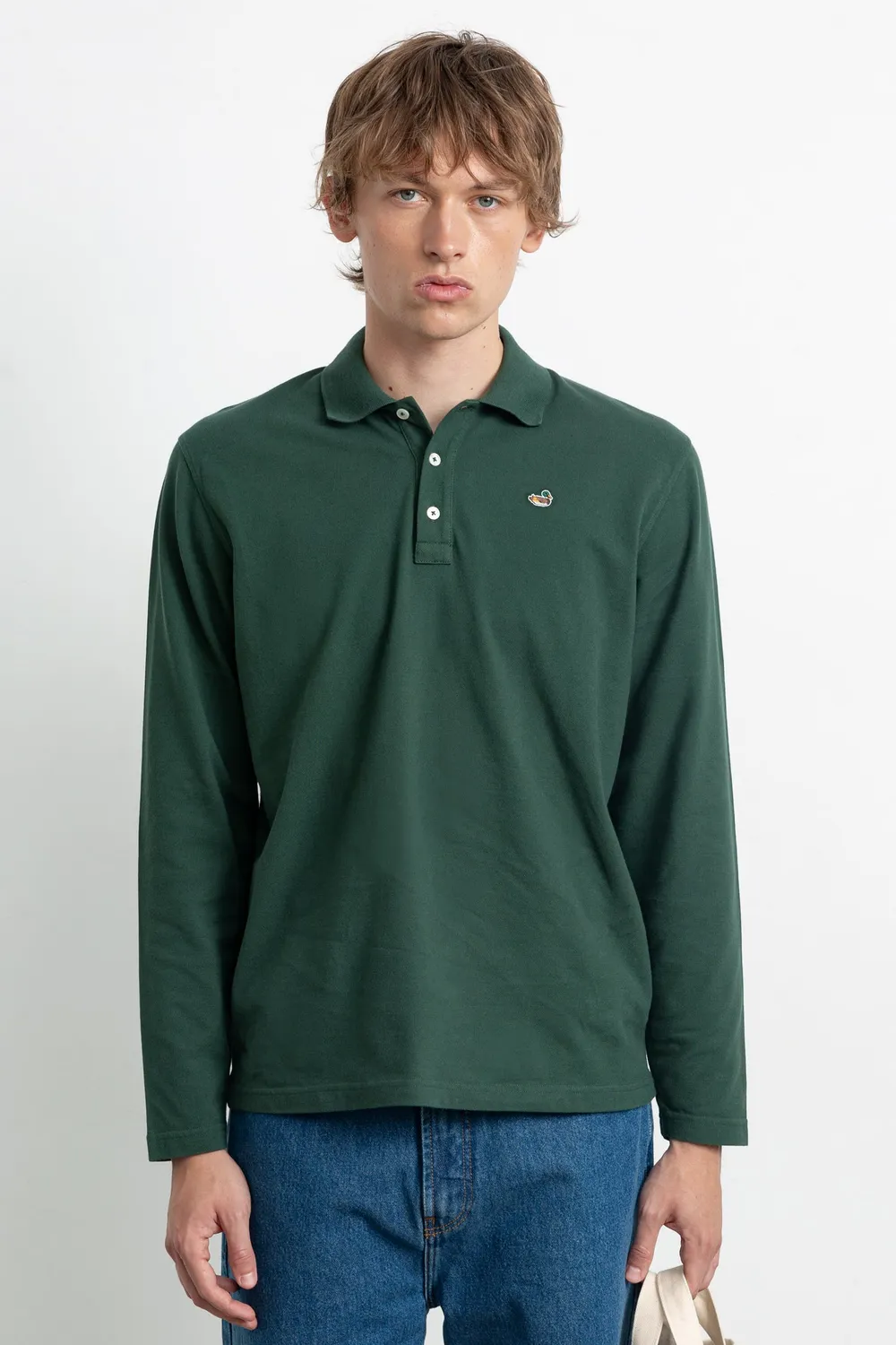 Edmmond Studios Duck Polo LS polo vert foncé manches longues