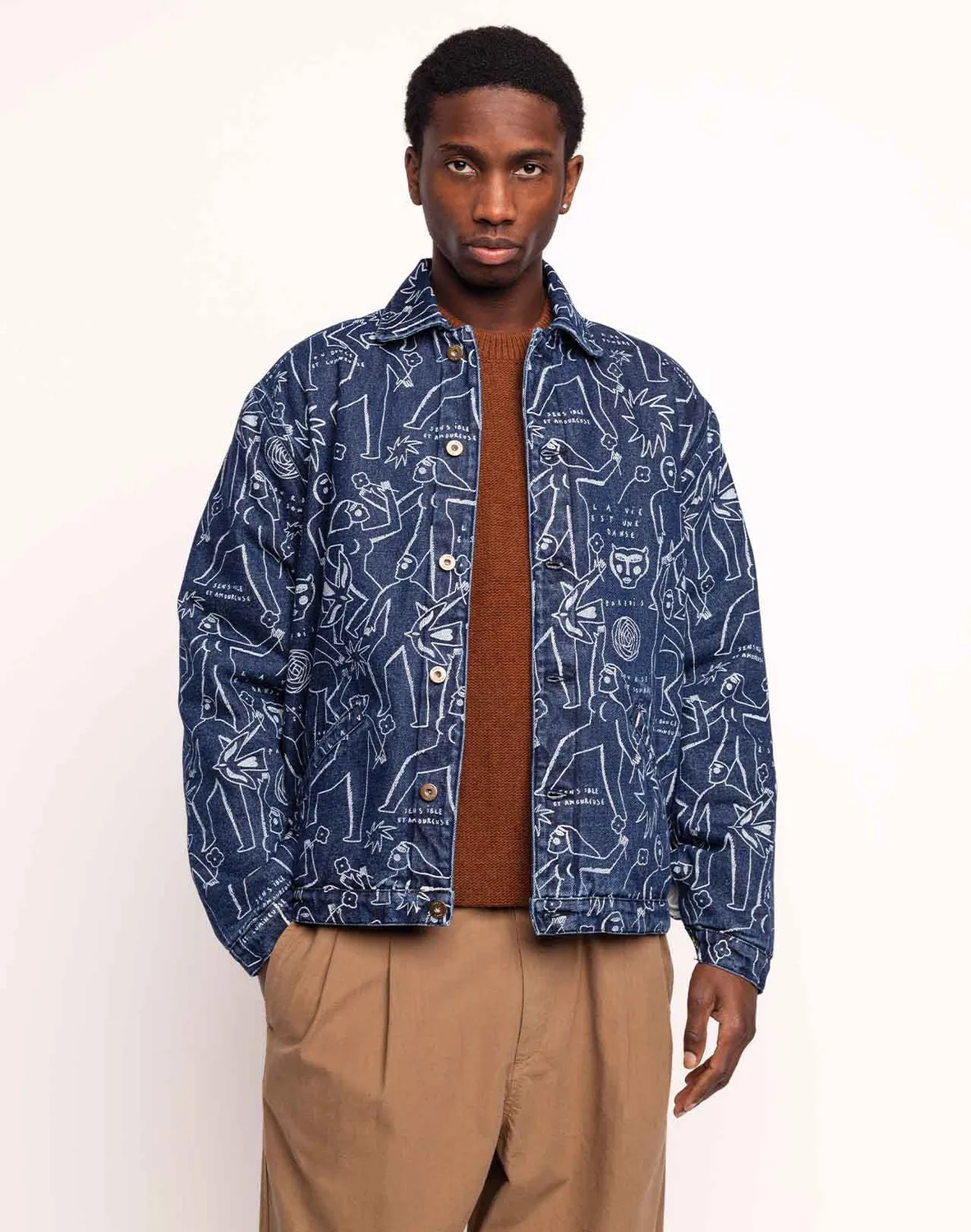 Olow Akka Life Dance veste denim bleu homme