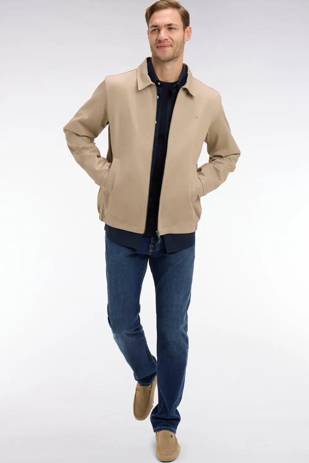 Eden Park blouson rembourré beige homme déperlant