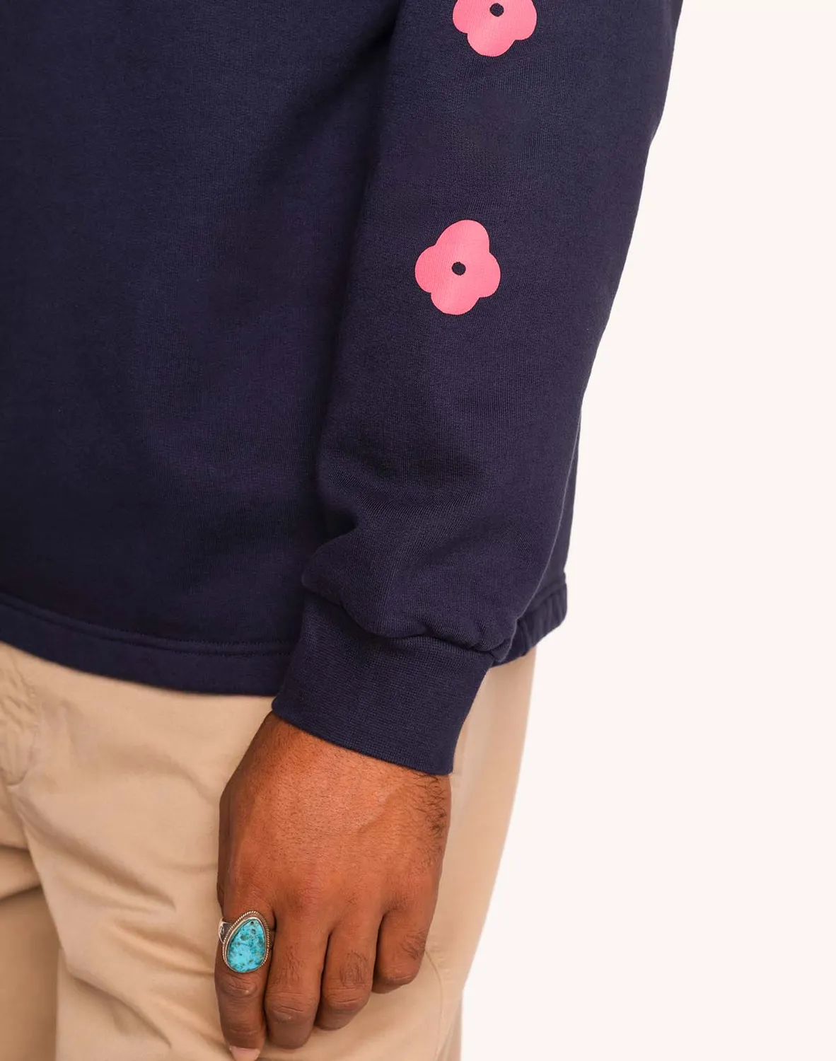 OLOW Wine And Sleep sweat bleu dusk coton bio