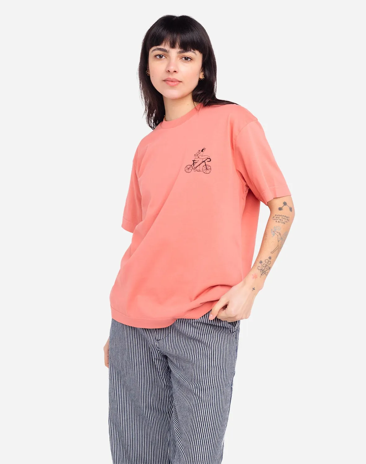 OLOW Citizen t-shirt ample rose minéral coton bio
