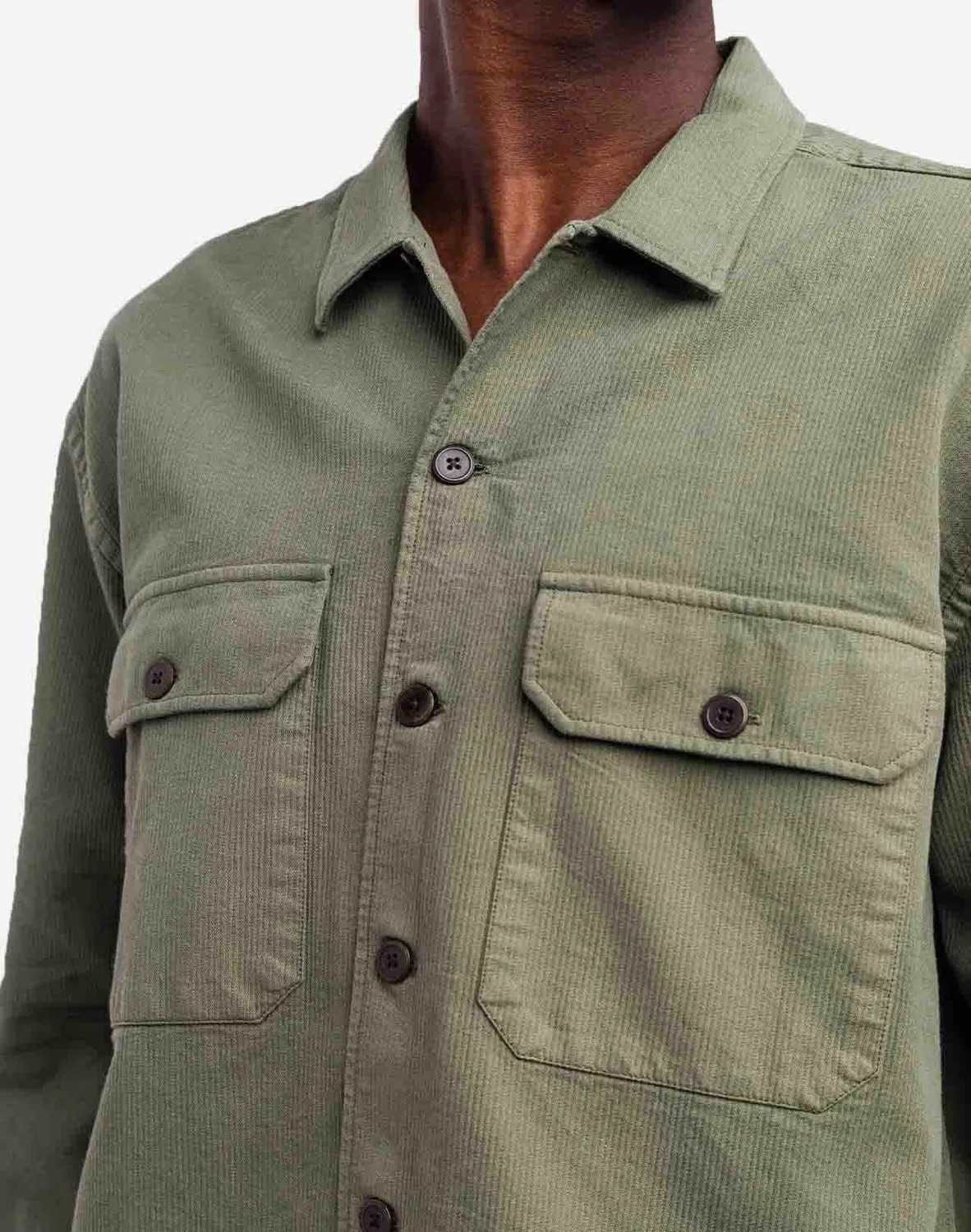 OLOW Decré Taza chemise vert olive coton