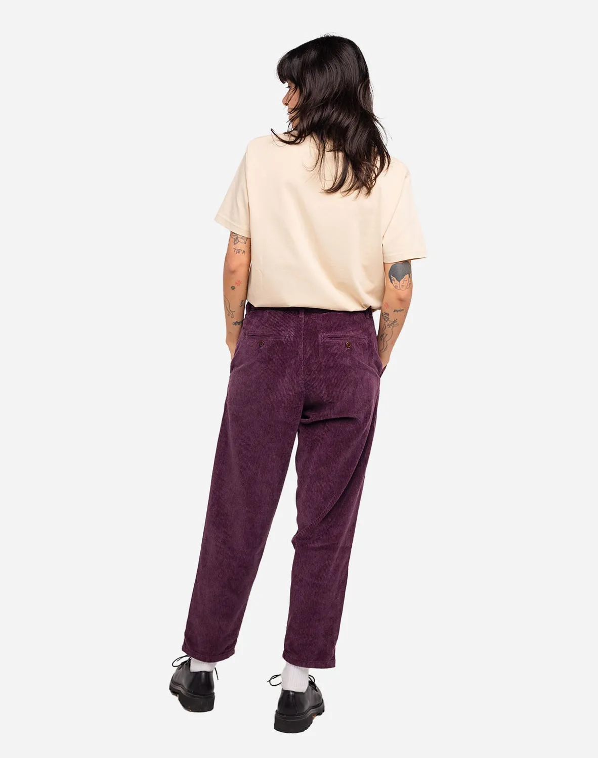 OLOW Swing pantalon prune velours coton