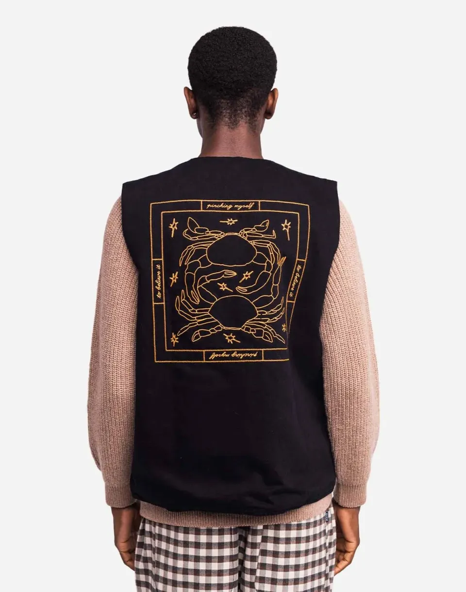 OLOW Étrille veste sans manches noire denim